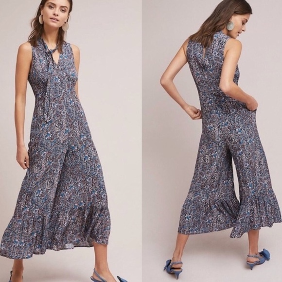 Anthropologie Dresses & Skirts - NWT Maeve Asonia Floral Ruffle Jumpsuit - SZ OP Anthropologie Dresses & Skirts - NWT Maeve Asonia Floral Ruffle Jumpsuit - SZ OP
